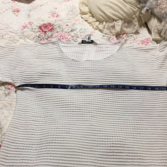 Foxcroft Kim Open Texture Sweater White M - Picture 5 of 6